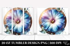 Shiny Morning Glory on Wood | 20 Oz Tumbler Product Image 1