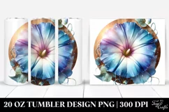 Shiny Morning Glory on Wood | 20 Oz Tumbler Product Image 1