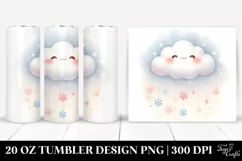 Cloud with Snowflakes Pastel Digital Painting | 20 oz Product Image 1