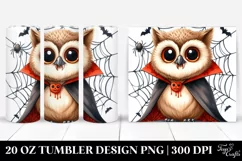 Funny Owl Spider Web Vampire Fangs | 20 oz Tumbler Product Image 1