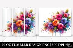 Vibrant Impatiens Bouquet | 20 Oz Tumbler Product Image 1