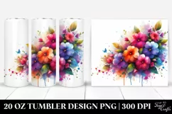 Vibrant Impatiens Bouquet | 20 Oz Tumbler Product Image 1