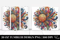 Abstract Colorful Whimsical Sun | 20 Oz Tumbler Product Image 1