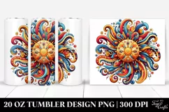 Abstract Colorful Whimsical Sun | 20 Oz Tumbler Product Image 1