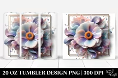 Abstract Glossy Anemone Clipart 20 Oz Tumbler Product Image 1