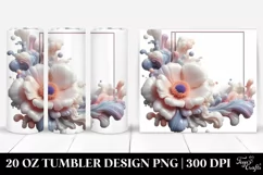 Abstract Anemone Watercolor 20 Oz Tumbler Product Image 1