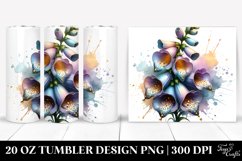 20 Oz Tumbler Sublimation | Shiny Foxglove with Golden Product Image 1