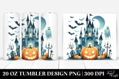 Simple Funny Halloween Clipart 20 Oz Tumbler with Castle Product Image 1