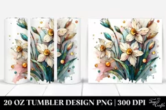 Abstract Pastel Wooden Small Stained Narcissus 20 Oz Product Image 1
