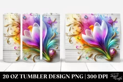 Colorful Wooden Crocus Tumbler Design Product Image 1