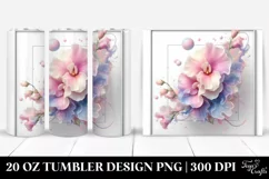 Pastel Glossy Sweet Pea 20 Oz Tumbler Product Image 1