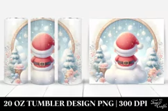Santa View Behind Pastel Digital Painting | 20 oz Tumbler Product Image 1