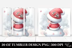 Cute Pastel Santa View from Behind | 20 Oz Tumbler Product Image 1
