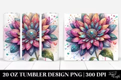 Detailed Vibrant Pastel Daisy Tumbler Product Image 1