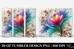 Colorful Wooden Crocus Tumbler Design Product Image 1