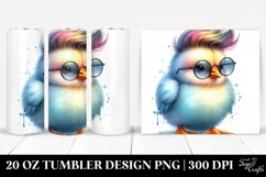 Cute Baby Chicken Playing with Cool Haircut 20 Oz Tumbler Product Image 1
