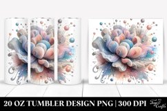 Abstract Pastel Shiny Anemone Tumbler Product Image 1