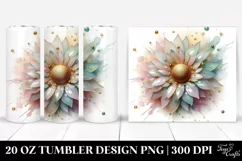 Abstract Pastel Glossy Sunflower made of 20 Oz Tumbler Product Image 1