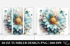 Abstract Pastel Glossy Sunflower made of 20 Oz Tumbler Product Image 1