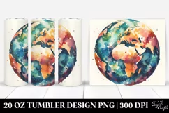 Simple Vintage Earth Watercolor | 20 Oz Tumbler Product Image 1
