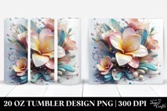 Abstract 3D Glossy Freesia Art | 20 Oz Tumbler Product Image 1