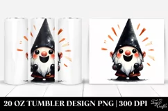 Simple Gothic Gnome Clipart, High-Res 20 Oz Tumbler Product Image 1