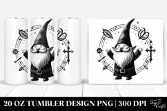 Simple Gothic Gnome Watercolor, Transparent 20 Oz Tumbler Product Image 1
