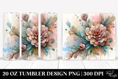 Stained Carnation Retro Frame 20 oz Tumbler Product Image 1