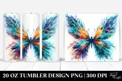Vibrant Butterfly Made of Ice 20 oz Tumbler Product Image 1