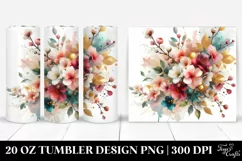 Abstract Colorful Bouquet with Gold Foil Cherry Blossom Product Image 1