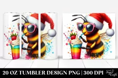 Bee Drinking from Colorful Drink | 20 oz Tumbler Product Image 1