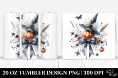 Washed Watercolor Haloween Image Tumbler Product Image 1