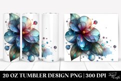 Abstract Glossy Impatiens Tumbler | 20 Oz Tumbler Product Image 1
