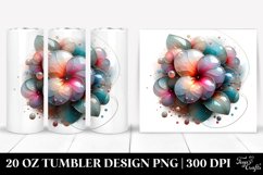 Abstract Glossy Impatiens Tumbler | 20 Oz Tumbler Product Image 1