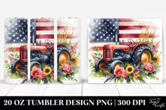 a Vintage Tractor Flowers | 20 oz Tumbler Product Image 1