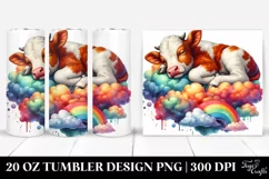 Colorful Baby Cow Cloud. 20 Oz Tumbler Product Image 1