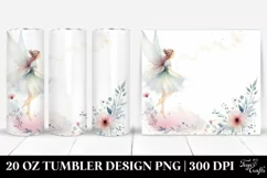 Washed Watercolor Whimsical Fairy Tumbler Product Image 1