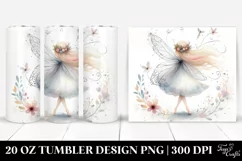 Washed Watercolor Whimsical Fairy Tumbler Product Image 1