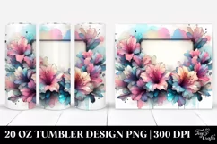 Azalea Watercolor Splash 20 Oz Tumbler Product Image 1