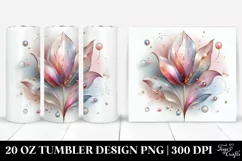 Abstract Shiny Tulip Clipart 20 Oz Tumbler Product Image 1