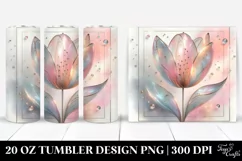 Abstract Shiny Tulip Clipart 20 Oz Tumbler Product Image 1
