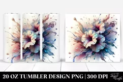 Abstract Pastel Glossy Petunia made of 20 Oz Tumbler Product Image 1