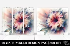 Abstract Pastel Glossy Petunia made of 20 Oz Tumbler Product Image 1