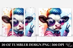 Posing Baby Cow 20 Oz Tumbler Product Image 1