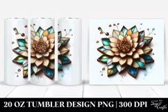 Stained Dahlia Watercolor Splash | 20 Oz Tumbler Product Image 1
