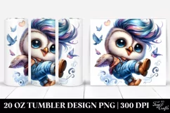 Baby Owl Jumping | 20 oz Tumbler Product Image 1