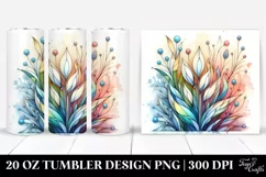 Abstract Wooden Snowdrop 20 Oz Tumbler Product Image 1