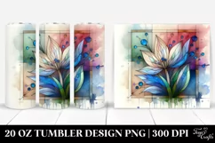 Abstract Wooden Snowdrop 20 Oz Tumbler Product Image 1