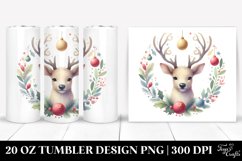 Christmas Round Reindeer 20 Oz Tumbler Product Image 1