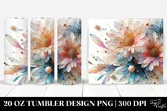 Abstract Shiny Gerbera Clipart 20 Oz Tumbler Product Image 1
